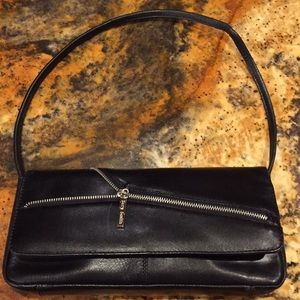 Suzy Smith thin/flat 100% leather faux zipper trim